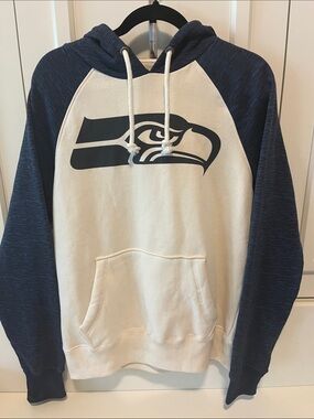 ‘47 Brand Navy & Cream Hooded Seattle Seahawks Hoodie